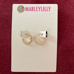 ⭐️3/$20⭐️ NWT Marleylilly Pearl Gemstone Hoop Earrings